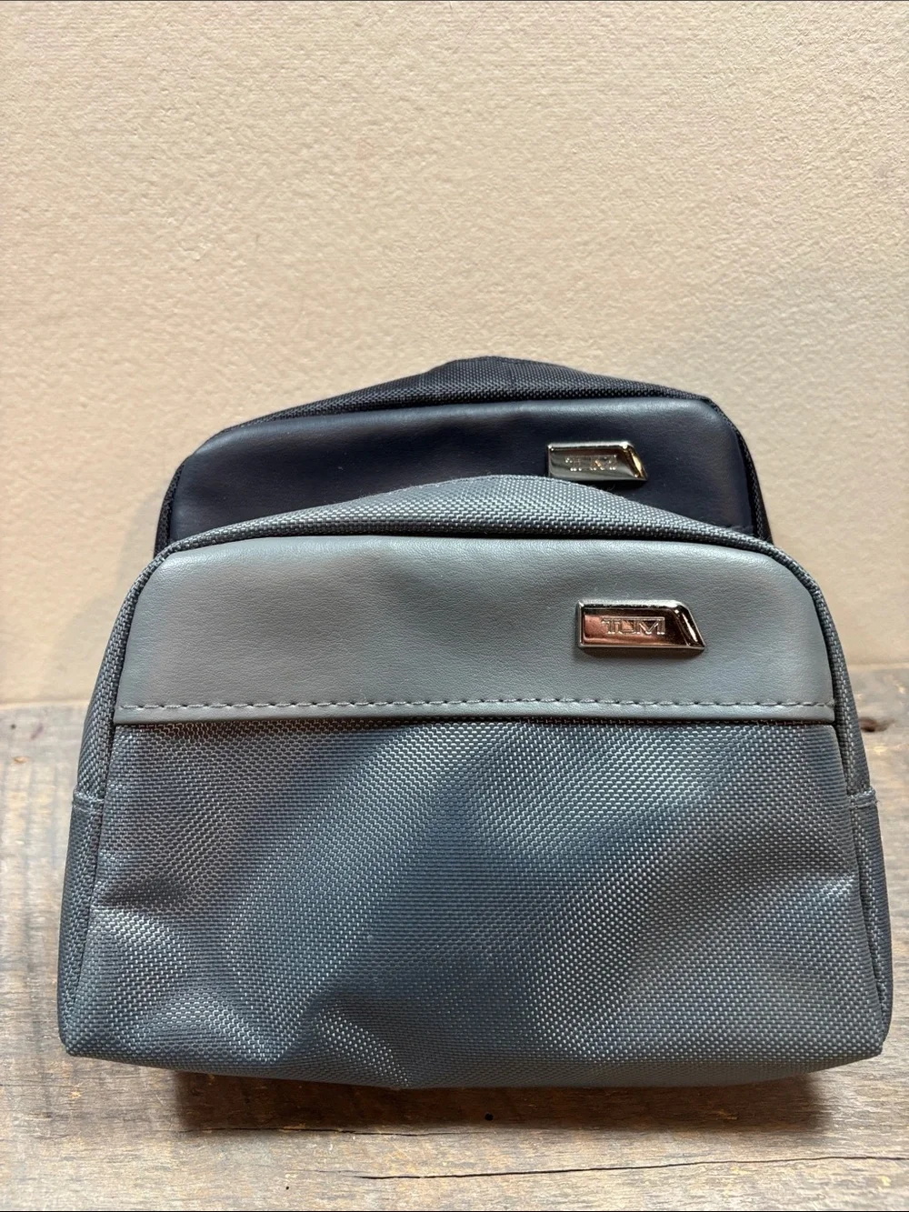 Tumi Gray & Blue Travel Toiletry Bags-2